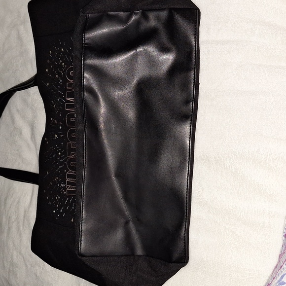 🌟 Victoria’s Secret Black Canvas Sparkle Tote Bag - Picture 4 of 16